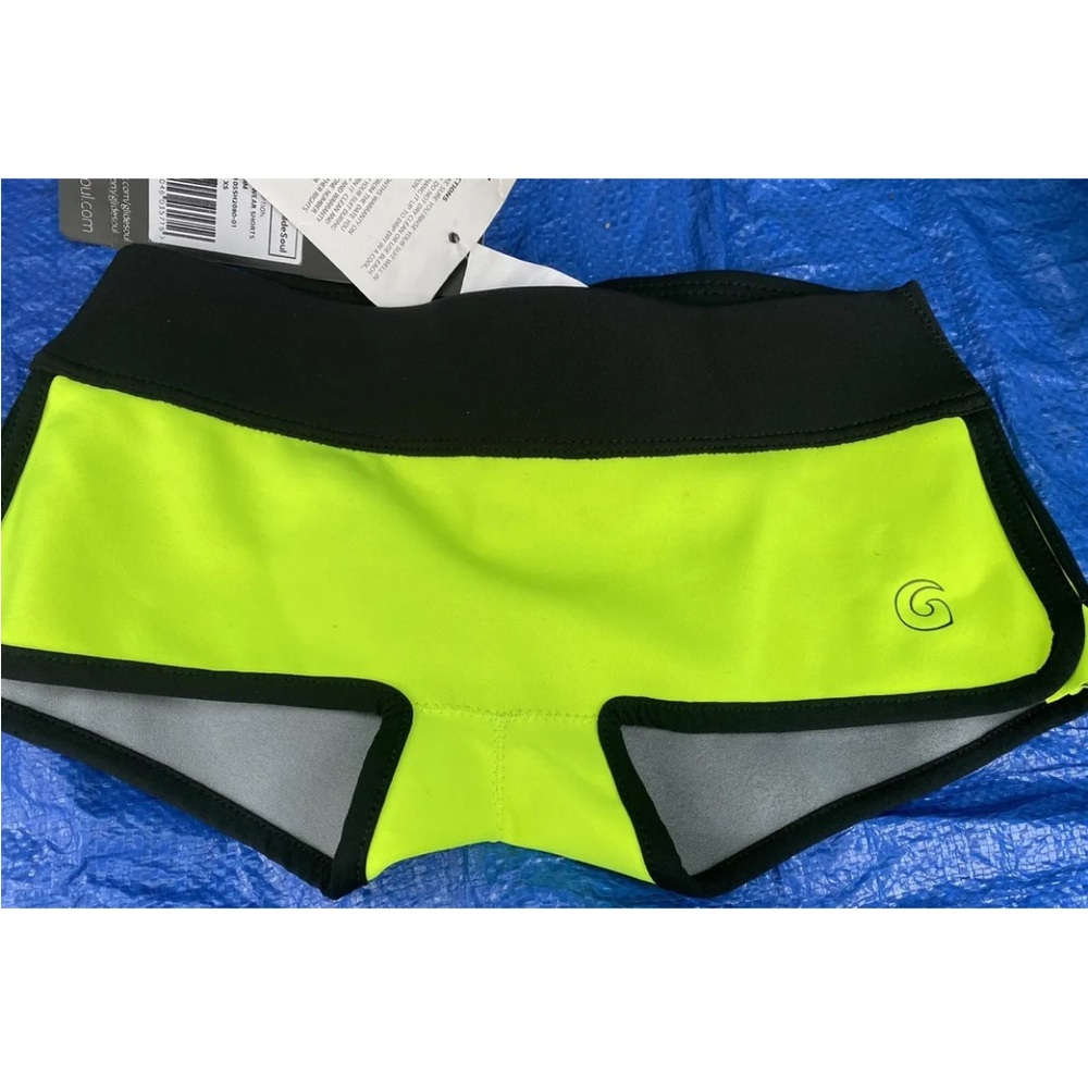 GlideSoul Bikini Shorts .5mm Women’s Size XS NWT Lemon Black